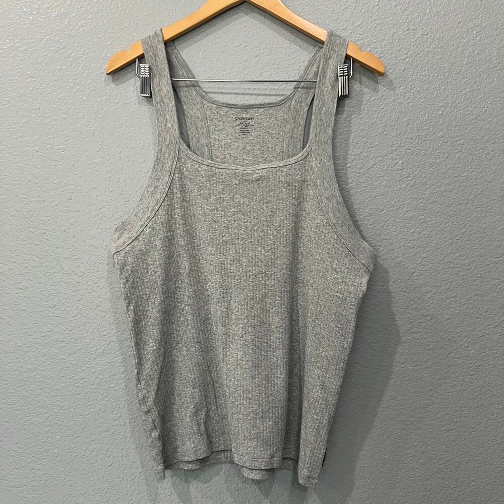 Calvin Klein Gray Ribbed Tank | Size M
